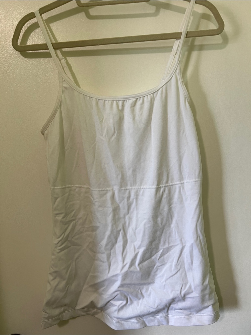 Maidenform White Spaghetti Strap Tank Top body shaper nylon spandex Size 3X